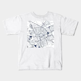 Kopie von Kopie von Kopie von Kopie von Kopie von Kopie von Kopie von Lisbon map city map poster - modern gift with city map in dark blue Kids T-Shirt